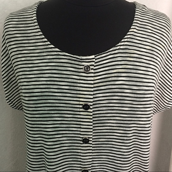 Charlotte Russe Black White Stripe Backless XL - Picture 2 of 8